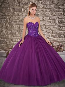Stunning Sleeveless Beading Lace Up Quinceanera Gowns