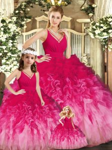 Eye-catching Ruffles Quinceanera Dresses Multi-color Backless Sleeveless Floor Length