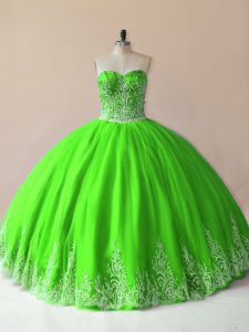 Pretty Floor Length Sweet 16 Quinceanera Dress Sweetheart Sleeveless Lace Up
