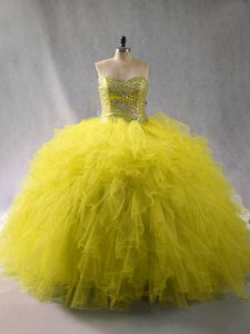 Suitable Green 15th Birthday Dress Sweet 16 and Quinceanera with Beading and Ruffles Sweetheart Sleeveless Lace Up