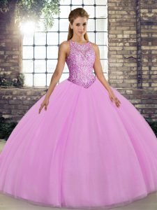 Sleeveless Embroidery Lace Up 15 Quinceanera Dress