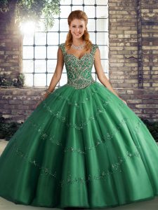Sleeveless Beading and Appliques Lace Up 15 Quinceanera Dress