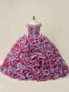 Enchanting Multi-color Sleeveless Beading and Ruffles Lace Up Sweet 16 Quinceanera Dress