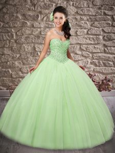 Amazing Sleeveless Tulle Lace Up 15 Quinceanera Dress for Military Ball and Sweet 16 and Quinceanera