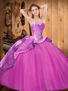 Ball Gowns Sleeveless Lilac 15 Quinceanera Dress Brush Train Lace Up