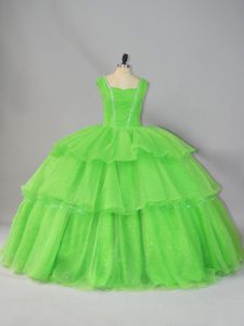 New Arrival Sleeveless Organza Lace Up Sweet 16 Quinceanera Dress for Sweet 16 and Quinceanera