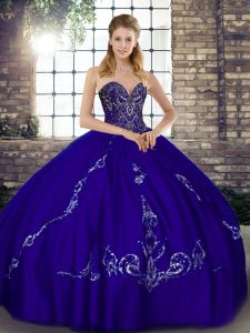Low Price Tulle Sleeveless Floor Length Quinceanera Dresses and Beading and Embroidery