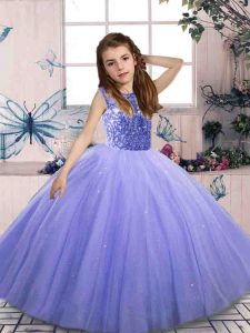 Sweet Sleeveless Beading Lace Up Child Pageant Dress