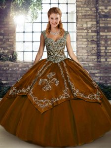 Fashion Sleeveless Beading and Embroidery Lace Up Vestidos de Quinceanera