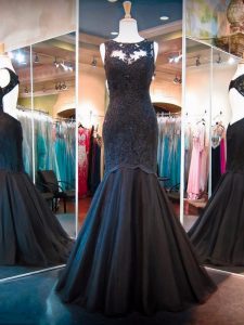 Glorious Sleeveless Backless Floor Length Lace Prom Gown