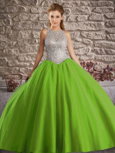 New Arrival Backless Quinceanera Dresses for Military Ball and Sweet 16 and Quinceanera with Beading Brush Train
