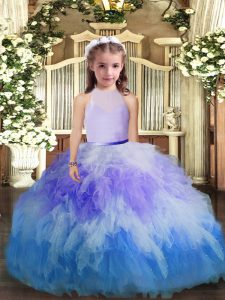 Floor Length Ball Gowns Sleeveless Multi-color Pageant Dress Toddler Backless