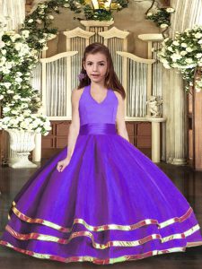 Popular Sleeveless Ruffled Layers Lace Up Girls Pageant Dresses