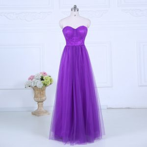 Super Sleeveless Zipper Floor Length Ruching Bridesmaid Gown
