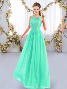 Sexy Apple Green Scoop Zipper Lace Court Dresses for Sweet 16 Sleeveless