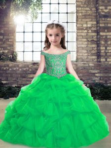 Pick Ups Little Girl Pageant Gowns Turquoise Lace Up Sleeveless Floor Length