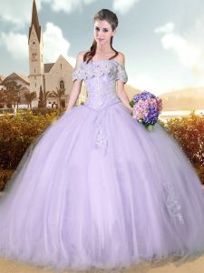 Eye-catching Sleeveless Beading and Lace and Appliques Lace Up Quinceanera Gown