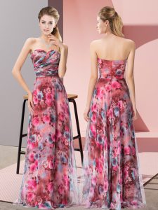 Sleeveless Pattern Zipper Dress for Prom