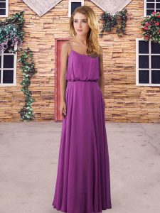 Luxurious Purple Bridesmaid Dress Wedding Party with Ruching Square Sleeveless Backless