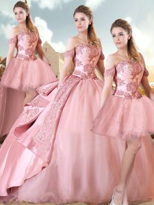 Dazzling Sleeveless Beading and Lace Lace Up Sweet 16 Quinceanera Dress