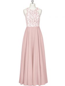 Eye-catching Chiffon Sleeveless Floor Length and Lace and Appliques