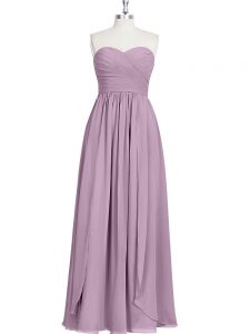 Colorful Sleeveless Zipper Floor Length Ruching Evening Dress