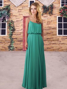 Green Sleeveless Chiffon Backless Vestidos de Damas for Prom and Party and Wedding Party