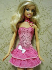 Elegant Beading Short Hot Pink Barbie Doll Dress