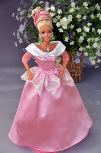 New Fashion Princess Pink Dress Gown For Barbie Doll