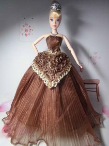 Elegant Hand Made Flowers Brown Made to Fit the Barbie Doll