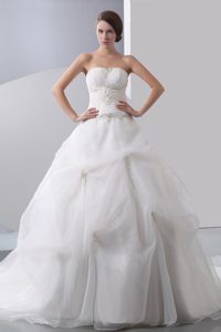 Elegant Strapless Zipper-up White Long Dress for Wedding under 200