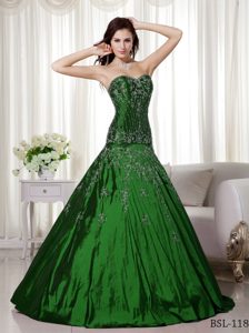 Nice Sweetheart Beaded Dress for Quince with Beading and Embroidery