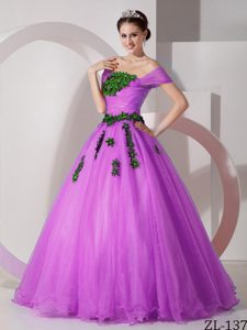 Perfect Off The Shoulder Organza Sweet Sixteen Dresses with Appliques