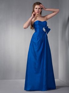 Luxury Royal Blue Sweetheart Bridesmaid Dress with Appliques in Taffeta