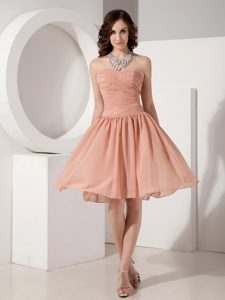 Stunning Empire Sweetheart Ruched Maternity Bridesmaid Dress in Chiffon