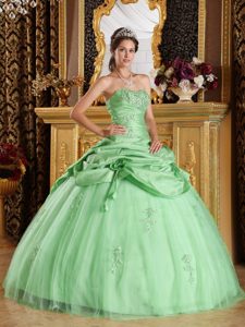Apple Green Quinceanera Dress with Beading for Less