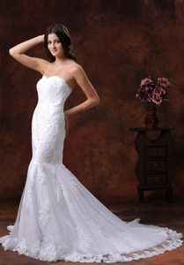 Ready to Wear Mermaid Lace over Shirt Church Wedding Dress on Wholesale Price