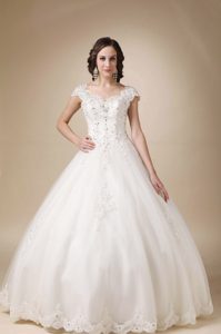Unique Ball Gown Sweetheart Organza and Satin Beaded Wedding Dress on Sale