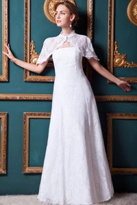 Pretty Column Strapless Wedding Reception Dress on Wholesale Price for Women