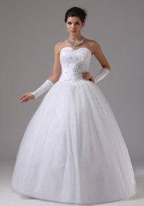 New Arrival Sweetheart Lace-up Beaded Tulle Wedding Dresses under 250