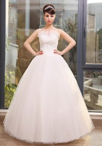Memorable Sweetheart Lace-up Tulle Wedding Dresses with Rhinestones