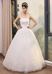 Strapless Zipper-up Beaded Long 2012 Popular Dresses for Wedding