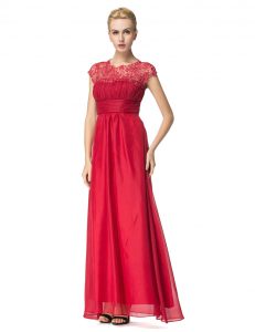 Great Scoop Coral Red Organza Zipper Dress for Prom Sleeveless Floor Length Beading and Ruching