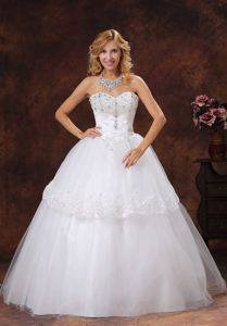Vintage Sweetheart Tulle Wedding Outfits with Beading and Embroidery