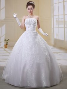 Stylish Long Prom Wedding Dresses with Ruches and Bowknot for Fall