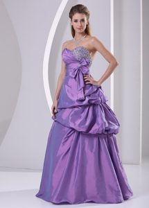 Brand New Sweetheart Beaded Evening Dress with Pick-ups and Bowknot