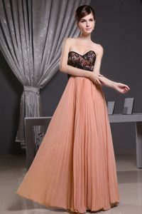 Well-packaged Orange Sweetheart Prom Homecoming Dress with Pleating