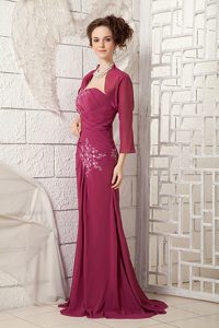 2013 Wine Red One Shoulder Prom Party Dresses with Applique