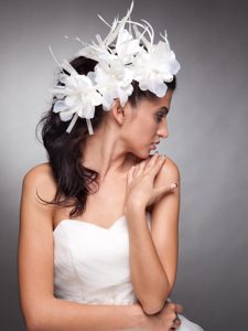 Lovely Headpieces Organza Hand Made Flowers