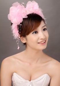 Lovely Organza Beading Hat Hair Ornament